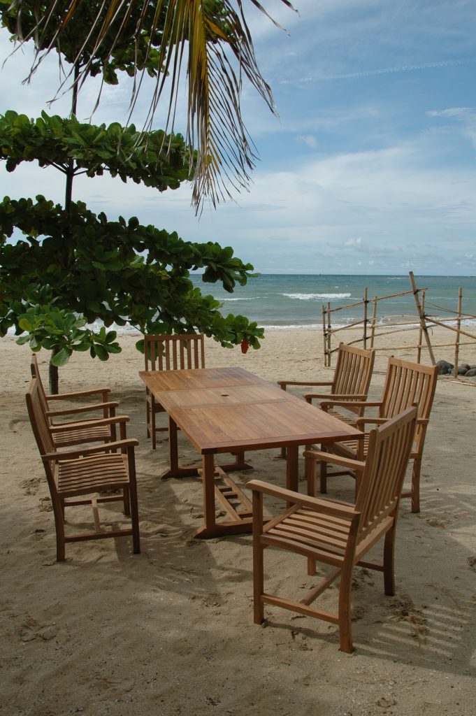 Anderson Teak Bahama Wilshire Armchair 7-Pieces Extension Dining Set - Image 5