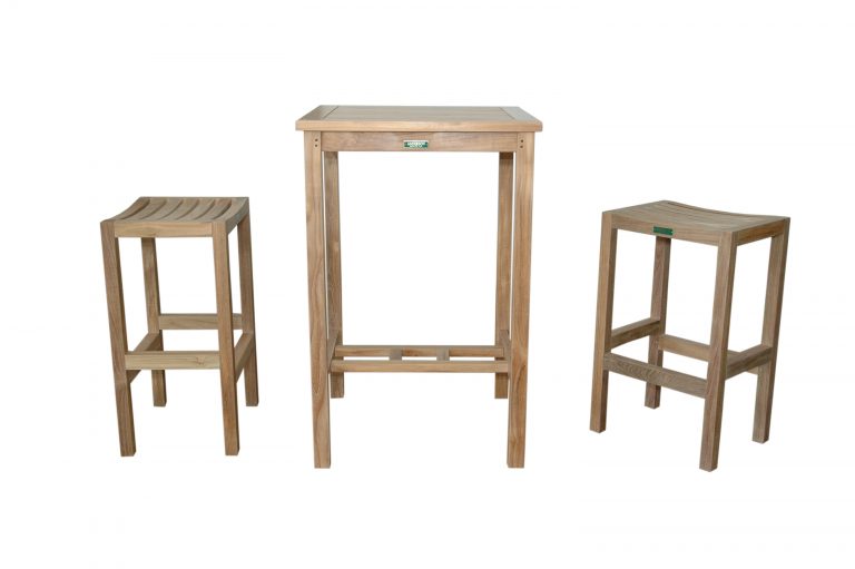 Anderson Teak Bahama Montego 3-Pieces Square Bar Set - Image 4