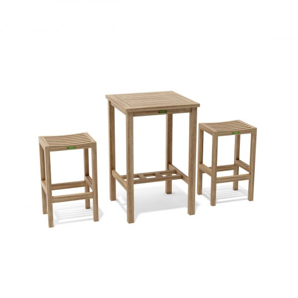 Anderson Teak Bahama Montego 3-Pieces Square Bar Set - Image 2