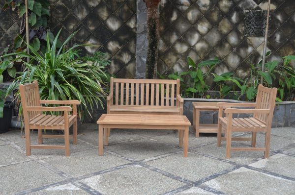 Anderson Teak Classic 2-Seater 5-Pieces Conversation Set - Image 1