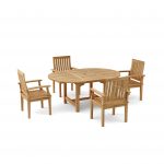 Anderson Teak Bahama Brianna 5-Pieces Extension Dining Set - Image 2