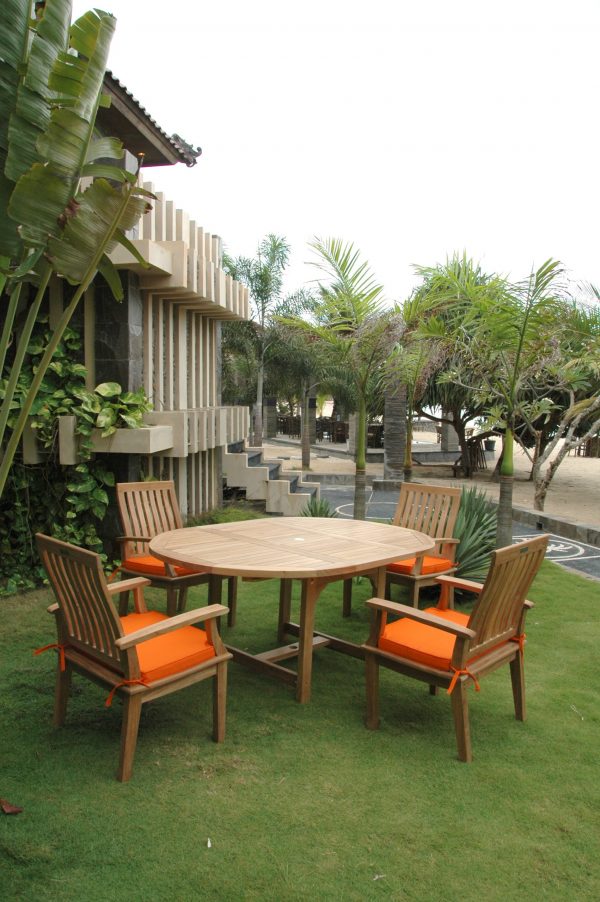 Anderson Teak Bahama Brianna 5-Pieces Extension Dining Set - Image 3