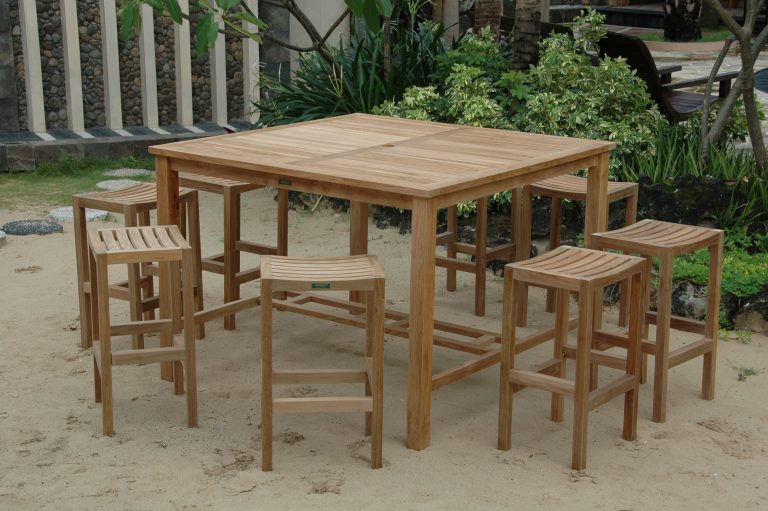 Anderson Teak Windsor Montego 9-Pieces Square Bar Set - Image 3
