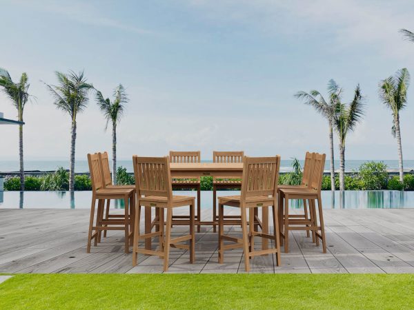 Anderson Teak Windsor Avalon 9-Pieces Square Bar Set - Image 1