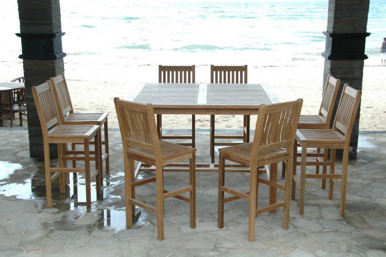 Anderson Teak Windsor Avalon 9-Pieces Square Bar Set - Image 3