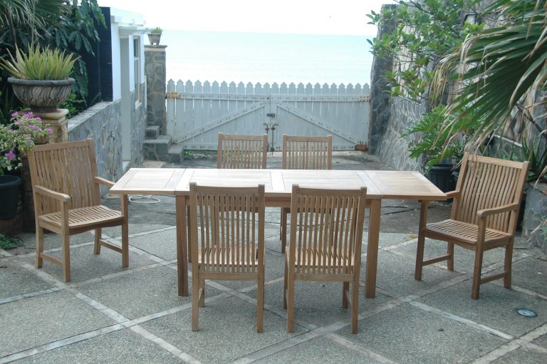 Anderson Teak Bahama Chicago 7-Pieces Dining Set Chair B - Image 3
