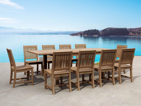 Anderson Teak Bahama Rialto 11-Pieces Rectangular Dining Set - Image 2