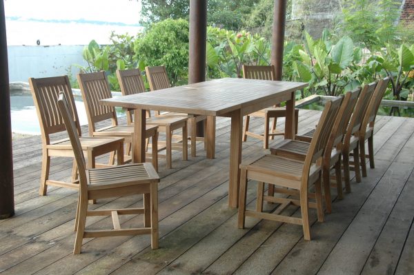 Anderson Teak Bahama Rialto 11-Pieces Rectangular Dining Set - Image 5