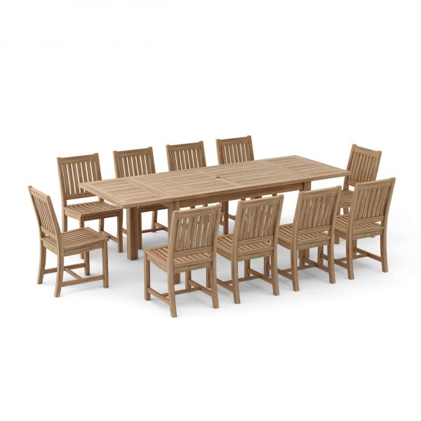 Anderson Teak Bahama Rialto 11-Pieces Rectangular Dining Set - Image 3