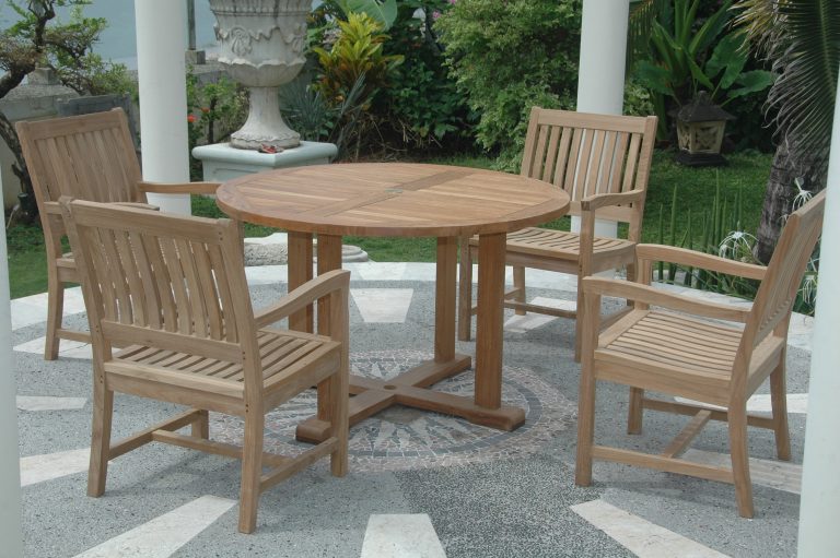 Anderson Teak Tosca Rialto Armchair 5-Pieces Dining Set - Image 4