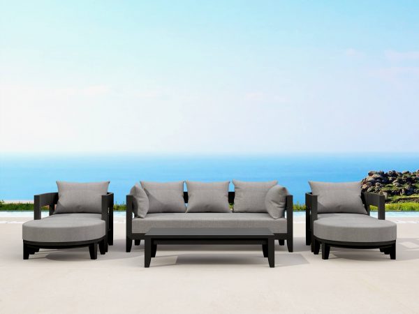Anderson Teak SET-171 6-pc Coronado Aluminum Deep Seating Set - Image 1