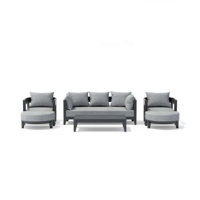 Anderson Teak SET-171 6-pc Coronado Aluminum Deep Seating Set - Image 2