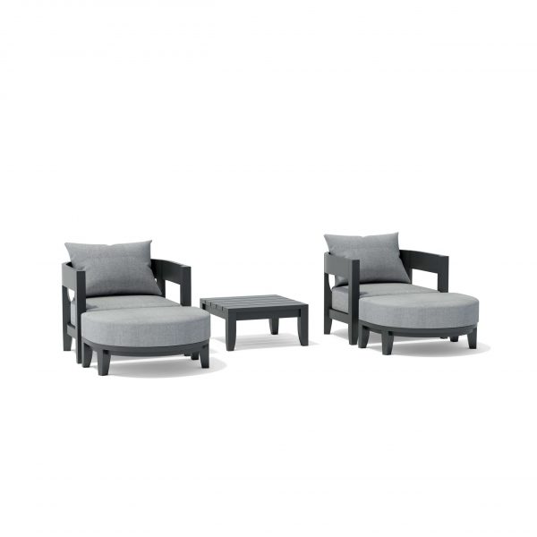 Anderson Teak SET-172 5-pc Coronado Aluminum Deep Seating Set - Image 3