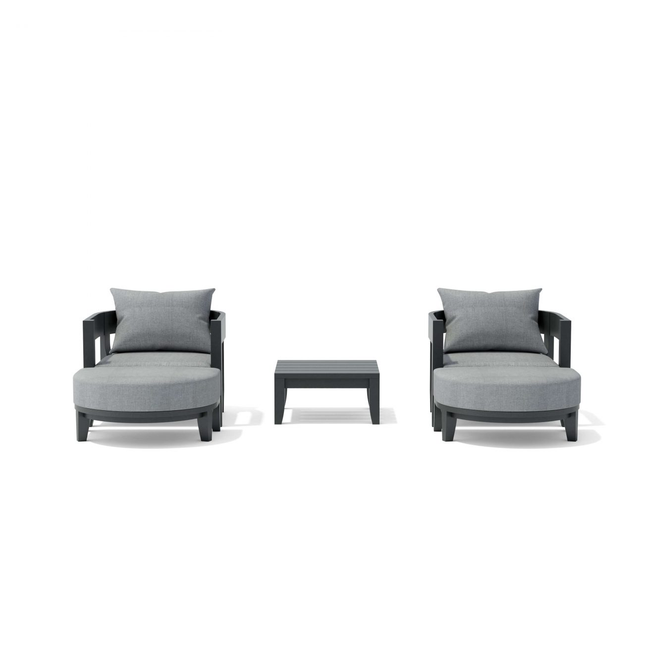 Anderson Teak SET-172 5-pc Coronado Aluminum Deep Seating Set - Luxurious Dwelling - Your Luxury Home Product Experts