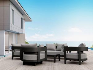 Anderson Teak SET-173 5-pc Coronado Aluminum Deep Seating Set - Luxurious Dwelling - Your Luxury Home Product Experts