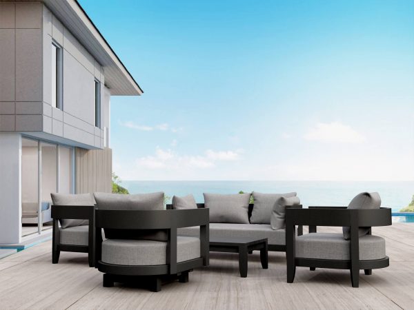 Anderson Teak SET-173 5-pc Coronado Aluminum Deep Seating Set - Image 1