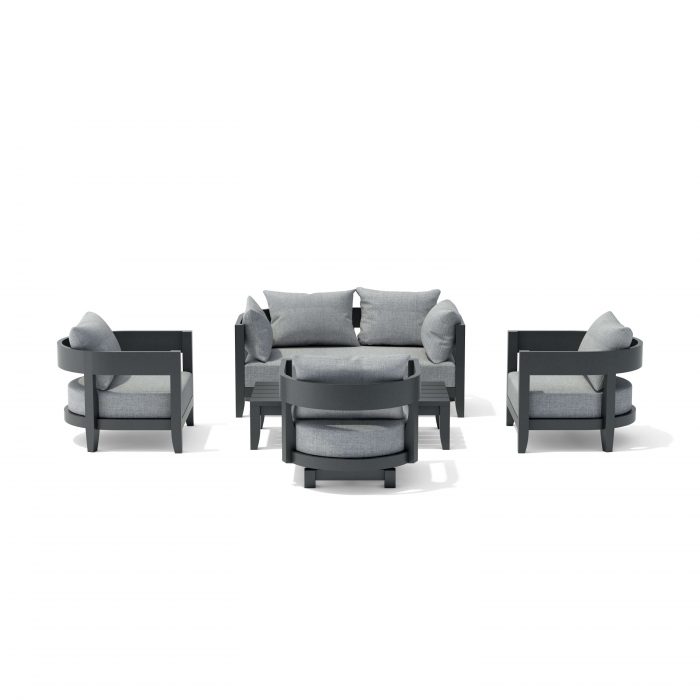 Anderson Teak SET-173 5-pc Coronado Aluminum Deep Seating Set - Image 3