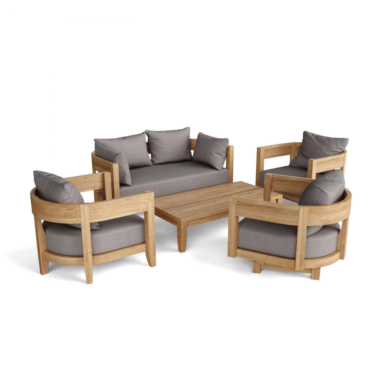 Anderson Teak Coronado 5 Pieces Deep Seating Set - Luxurious Dwelling - Your Luxury Home Product Experts