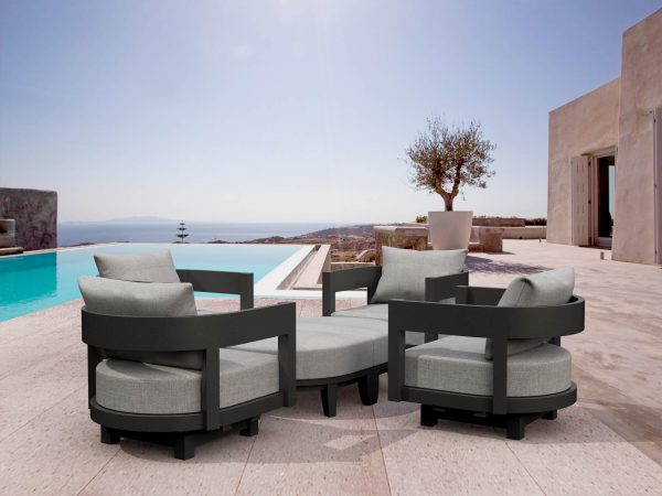 Anderson Teak SET-174 6-pc Coronado Aluminum Deep Seating Set - Image 1