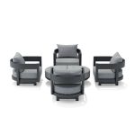 Anderson Teak SET-174 6-pc Coronado Aluminum Deep Seating Set - Luxurious Dwelling - Your Luxury Home Product Experts