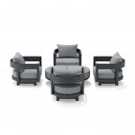 Anderson Teak SET-174 6-pc Coronado Aluminum Deep Seating Set - Image 3
