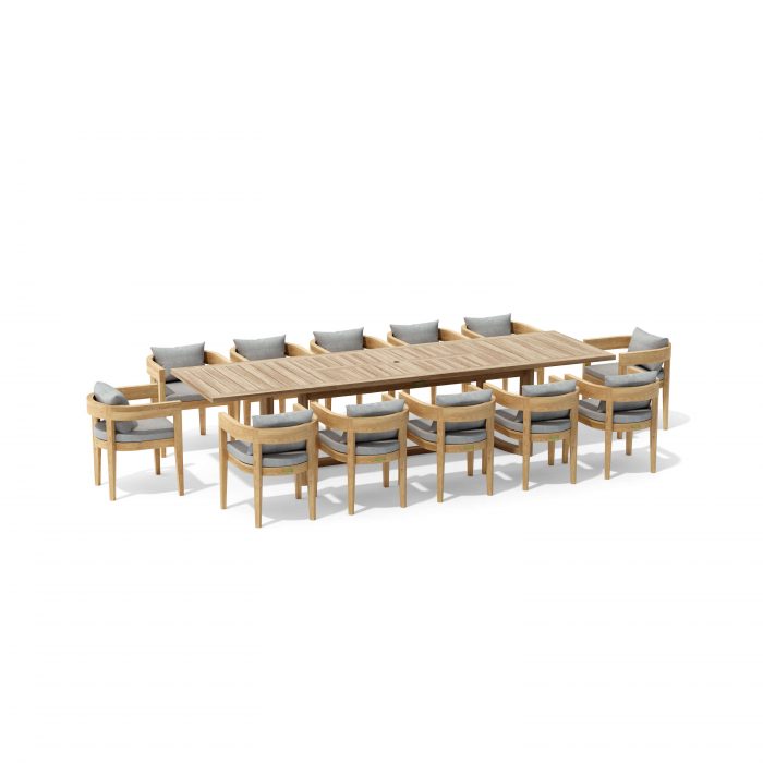 Anderson Teak SET-175 13-pc Coronado Extension Dining Table Set - Image 2