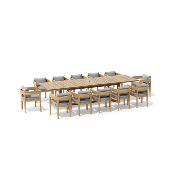 Anderson Teak SET-175 13-pc Coronado Extension Dining Table Set - Image 2