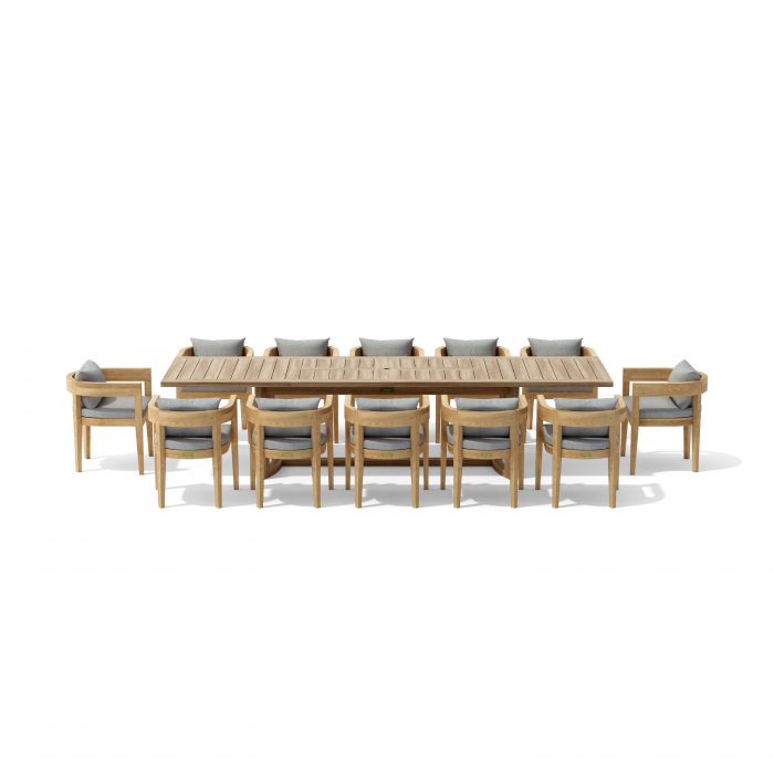 Anderson Teak SET-175 13-pc Coronado Extension Dining Table Set - Image 3