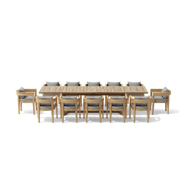 Anderson Teak SET-175 13-pc Coronado Extension Dining Table Set - Image 3