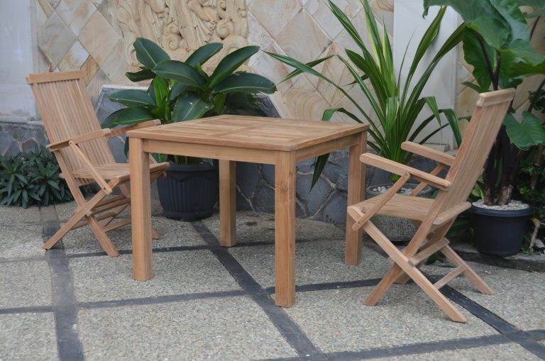 Anderson Teak Bahama Classic 3-Pieces Bistro Table - Image 2