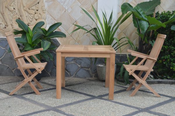 Anderson Teak Bahama Classic 3-Pieces Bistro Table - Image 1