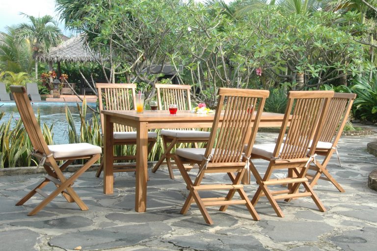 Anderson Teak Montage Bristol 7-Pieces Dining Set - Image 5