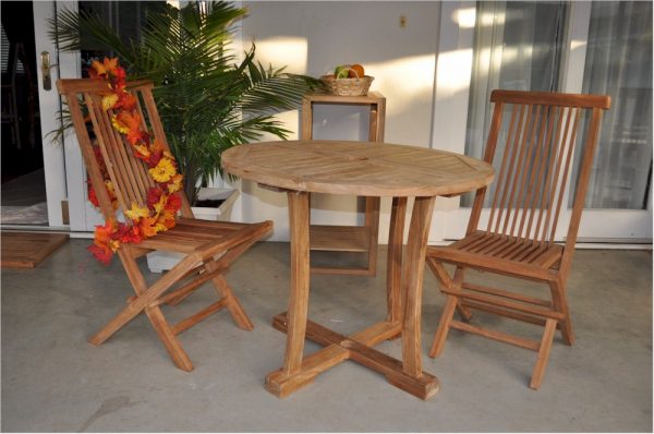 Anderson Teak Descanso Bristol 3-Pieces Dining Set - Image 3