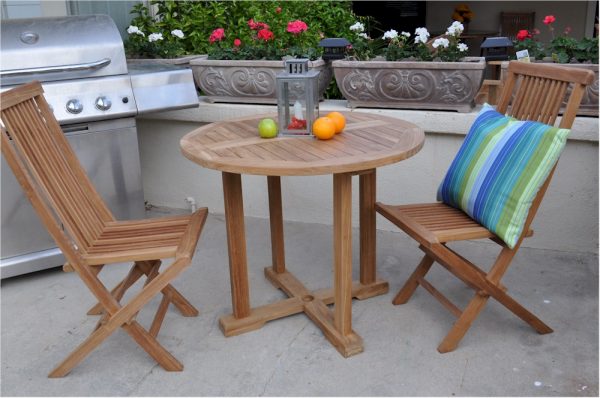 Anderson Teak Montage Bristol 3-Pieces Dining Set - Image 3