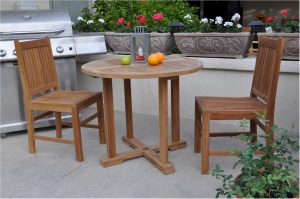 Anderson Teak Montage Saratoga 3-Pieces Dining Set - Luxurious Dwelling - Your Luxury Home Product Experts