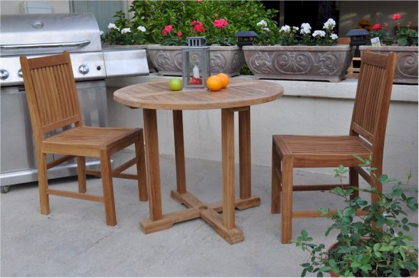 Anderson Teak Montage Saratoga 3-Pieces Dining Set - Image 1