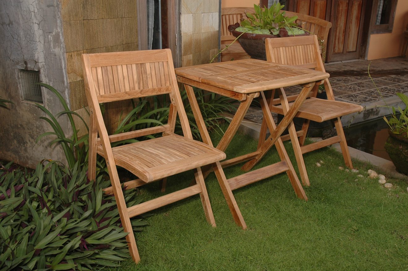 Anderson Teak Windsor 3-pieces Square Bistro Set - Luxurious Dwelling - Your Luxury Home Product Experts