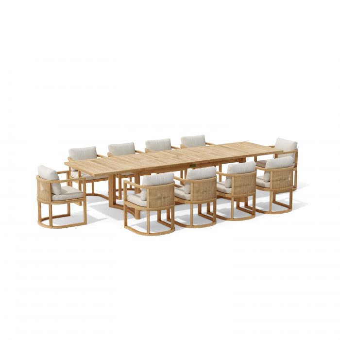 Anderson Teak SET-224 11-pc Junus Extension Dining Table Set - Image 2