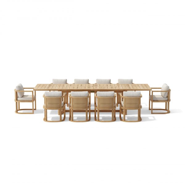 Anderson Teak SET-224 11-pc Junus Extension Dining Table Set - Image 3