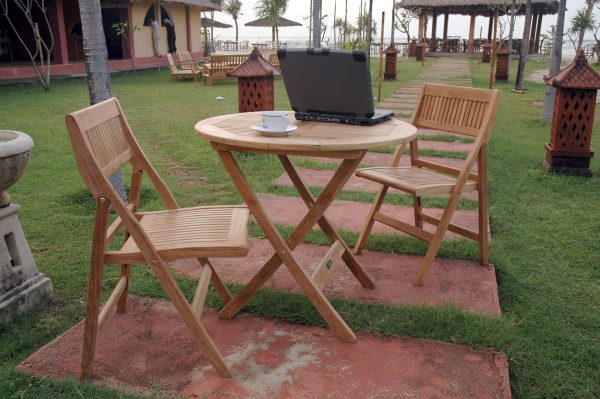 Anderson Teak Windsor 3-pieces Round Bistro Set - Image 1