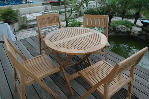 Anderson Teak Windsor 5-pieces Round Bistro Set - Image 1