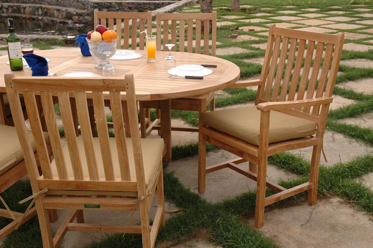 Anderson Teak Bahama Wilshire 7-Pieces Extension Dining Set - Image 5