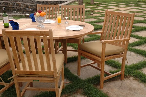 Anderson Teak Bahama Wilshire 7-Pieces Extension Dining Set - Image 5