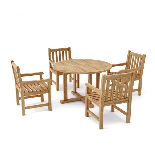 Anderson Teak Tosca Classic Armchair 5-Pieces Dining Set - Image 2