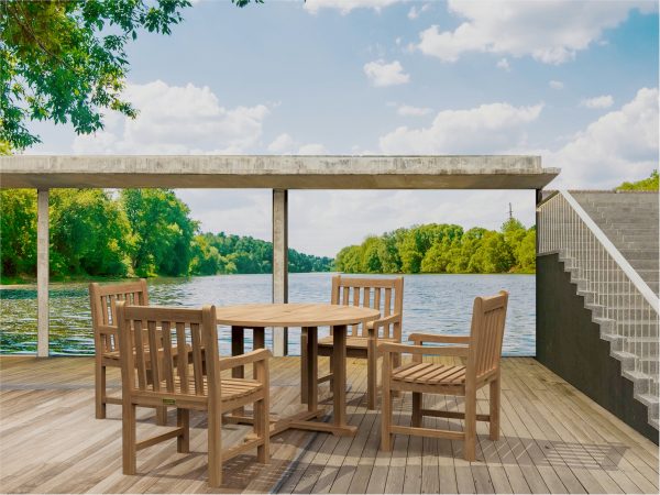 Anderson Teak Tosca Classic Armchair 5-Pieces Dining Set - Image 1
