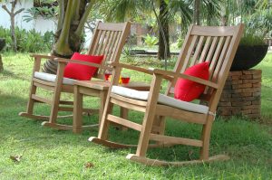 Anderson Teak Palm Beach Rocking Chairs 3-Pieces set - Luxurious Dwelling - Your Luxury Home Product Experts