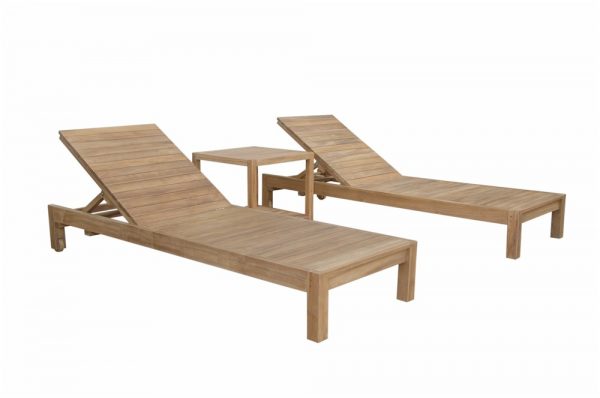 Anderson Teak South Bay Glenmore 3-Pieces Lounger Set - Image 1