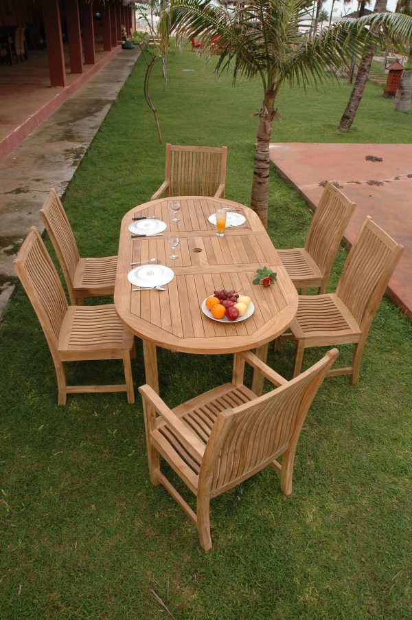 Anderson Teak Bahama Chicago 7-Pieces Dining Set A - Image 4