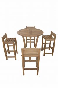 Anderson Teak Descanso Sedona 5-Pieces Bar Table - Luxurious Dwelling - Your Luxury Home Product Experts