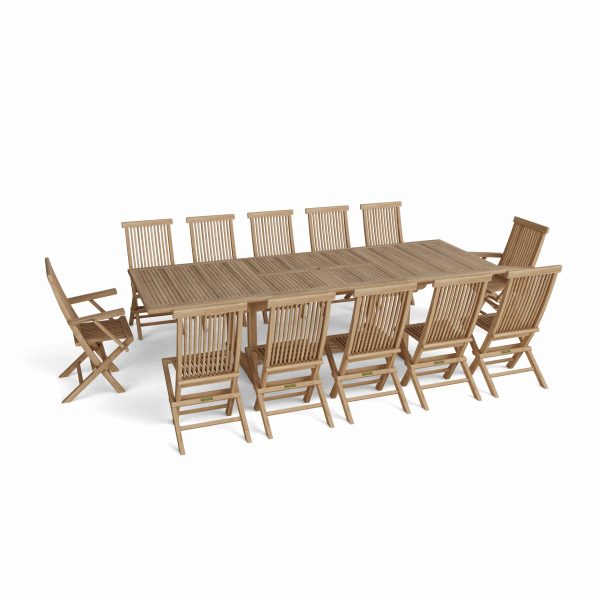 Anderson Teak Valencia Classic 13-Pieces Dining Set - Image 2
